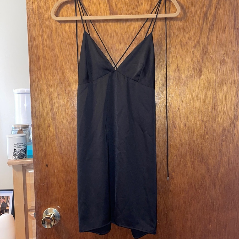 Black silk dress size medium only worn once